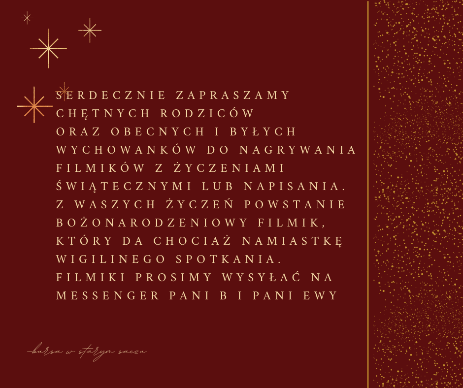 Świąteczny komunikat!!!